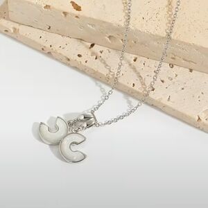 Silver Double C Necklace